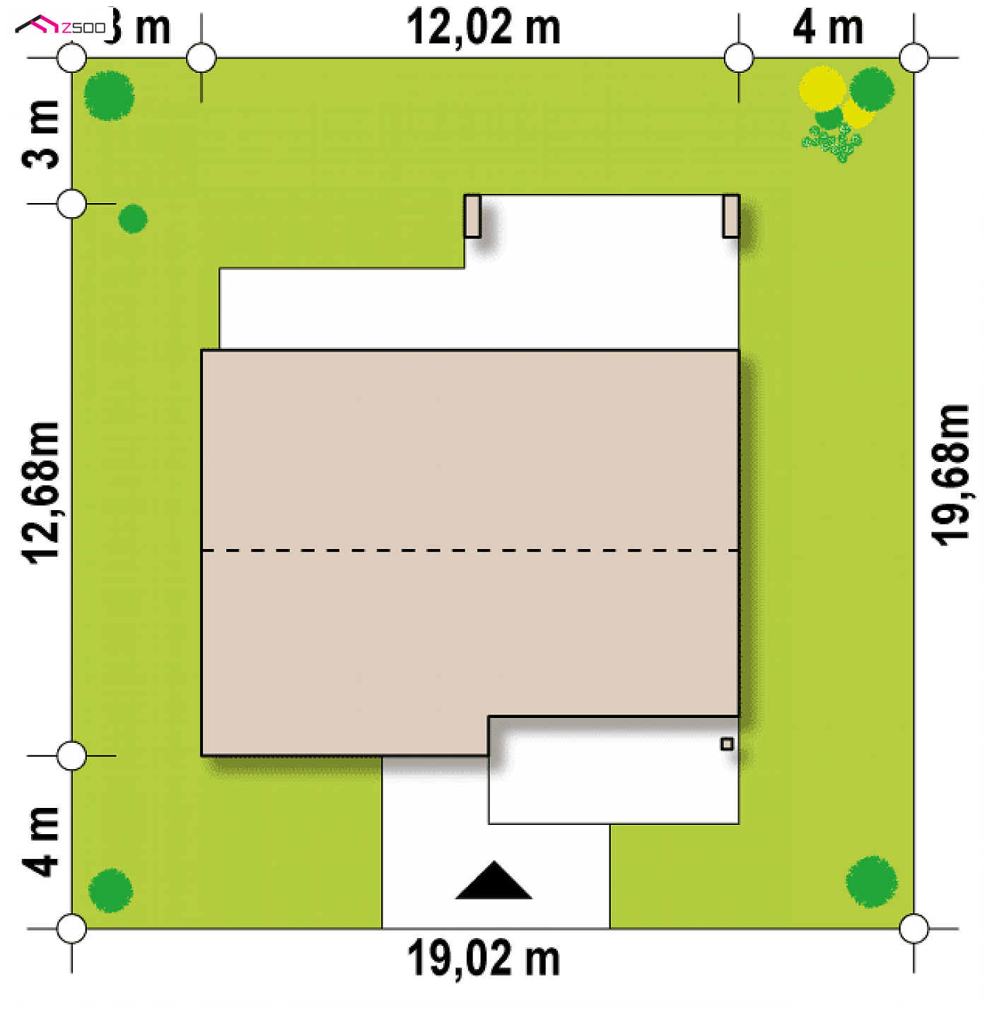 Home project - Mały, tani w wykonaniu, parterowy dom, z dwiema wygodnymi sypialniami.