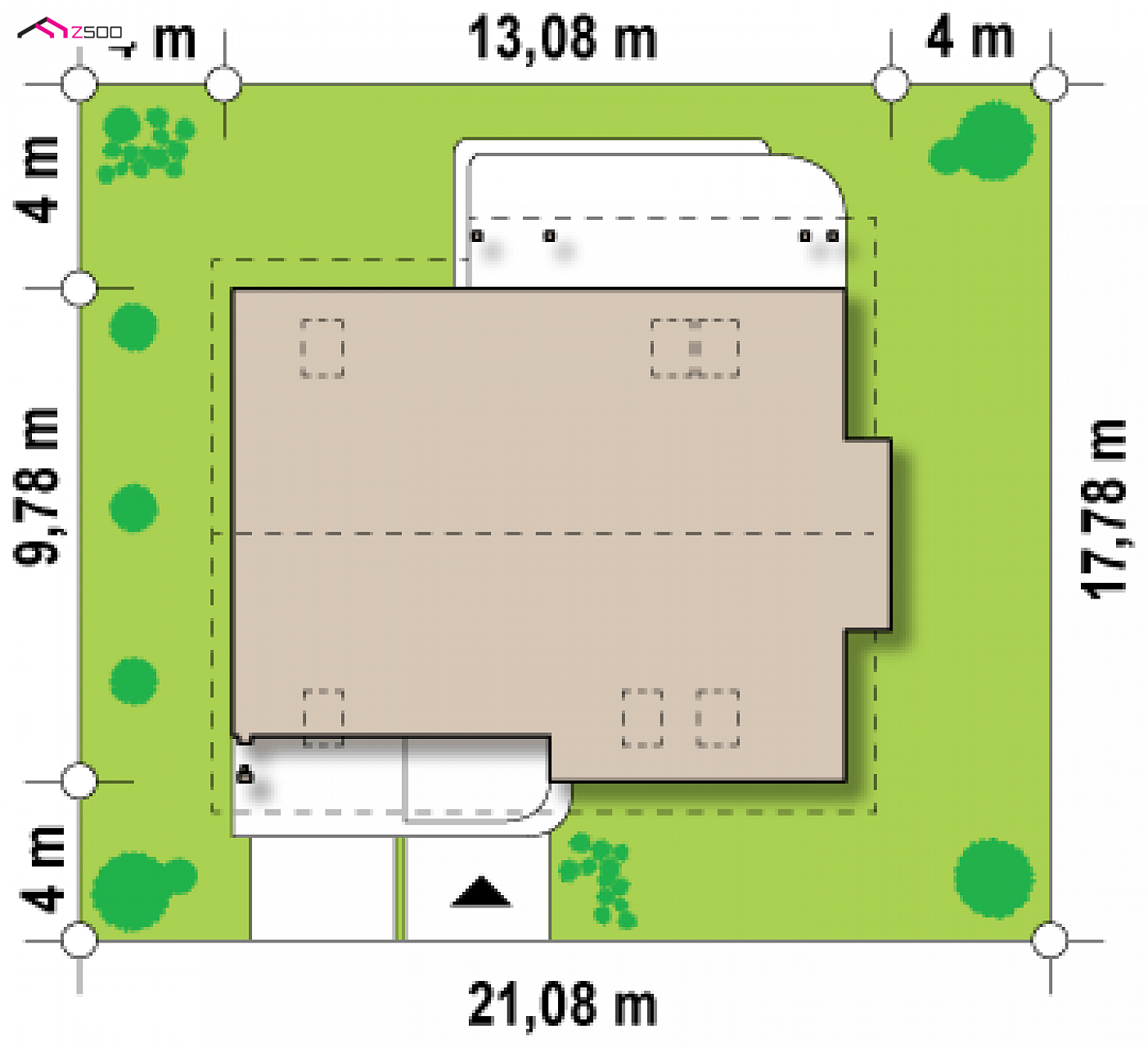 Home project - Kompaktowy dom z garażem i wykuszem, ekonomiczny w budowie.