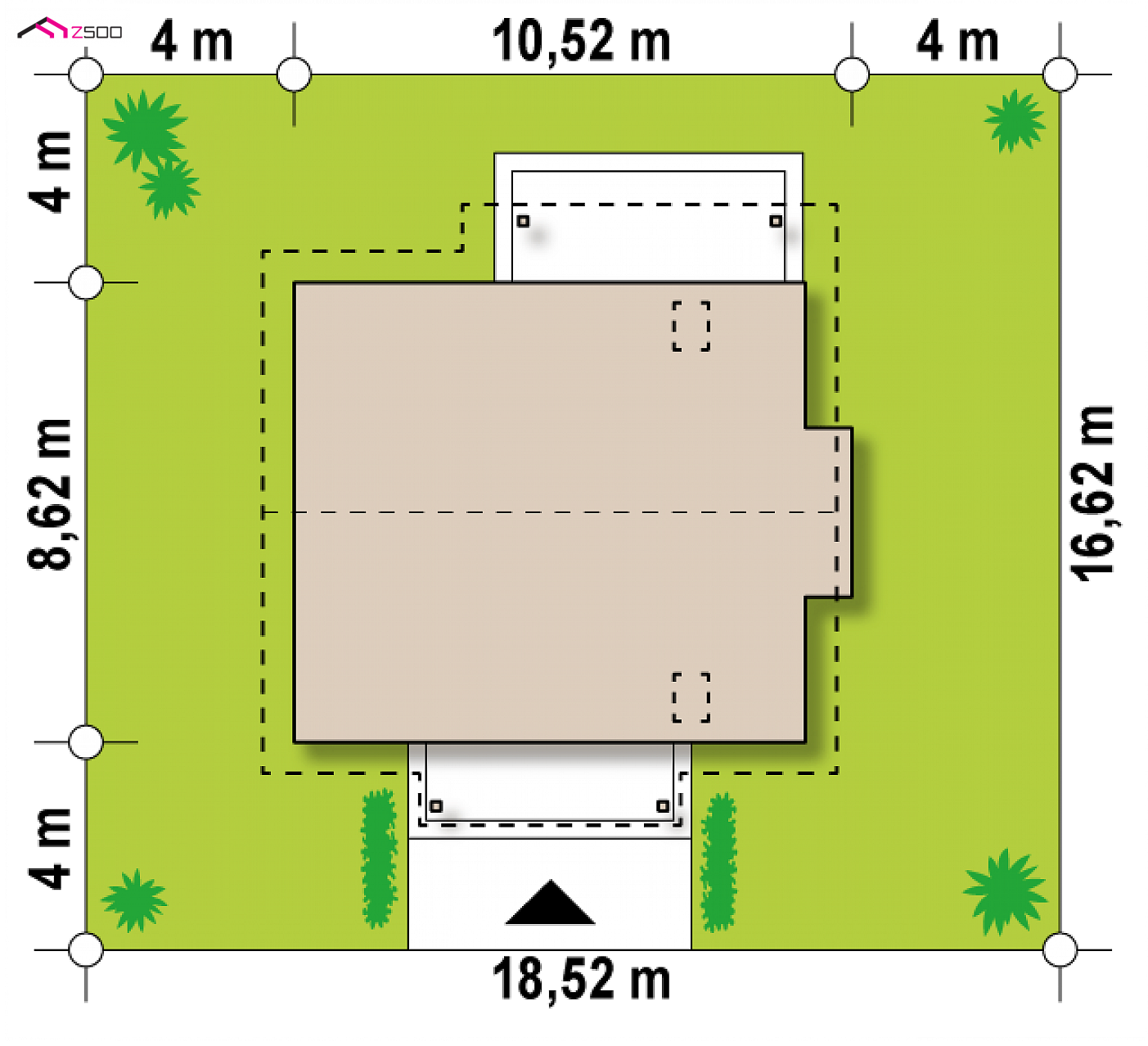 Home project - Funkcjonalny dom z wykuszem, także na małą działkę.