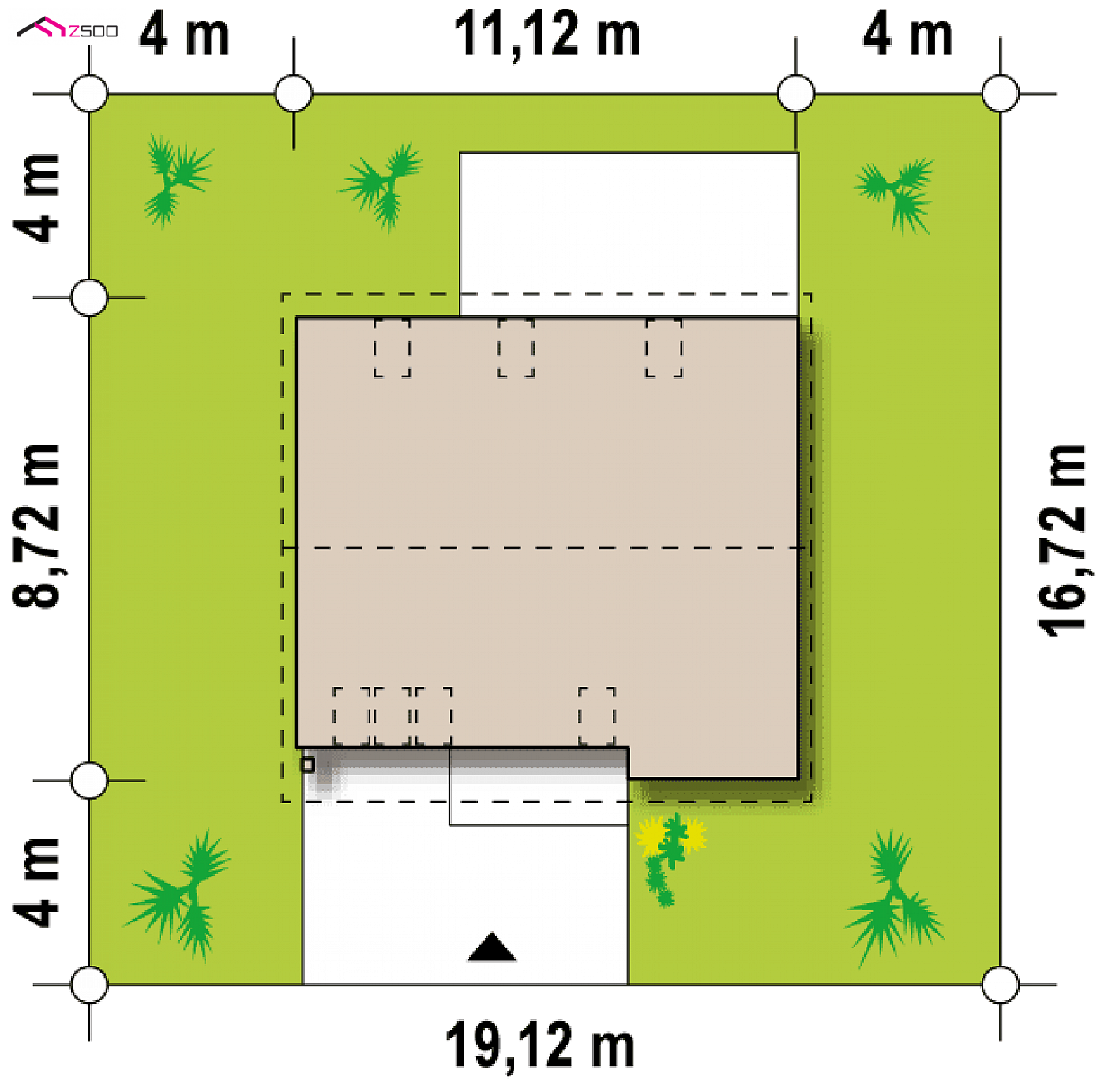 Home project - Współczesny projekt domu jednorodzinnego z prostym w budowie dachem dwuspadowym.