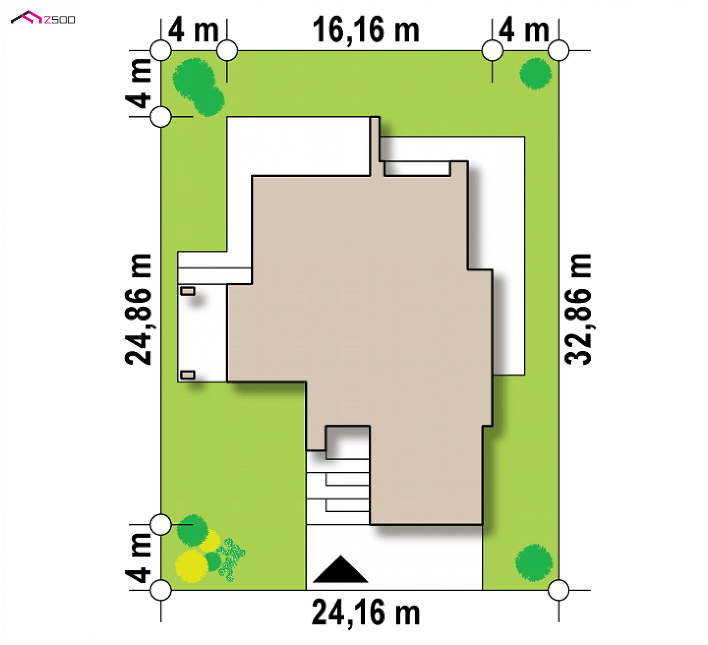 Home project - Nowoczesna piętrowa rezydencja z dużymi przeszkleniami i zadaszonymi tarasami.