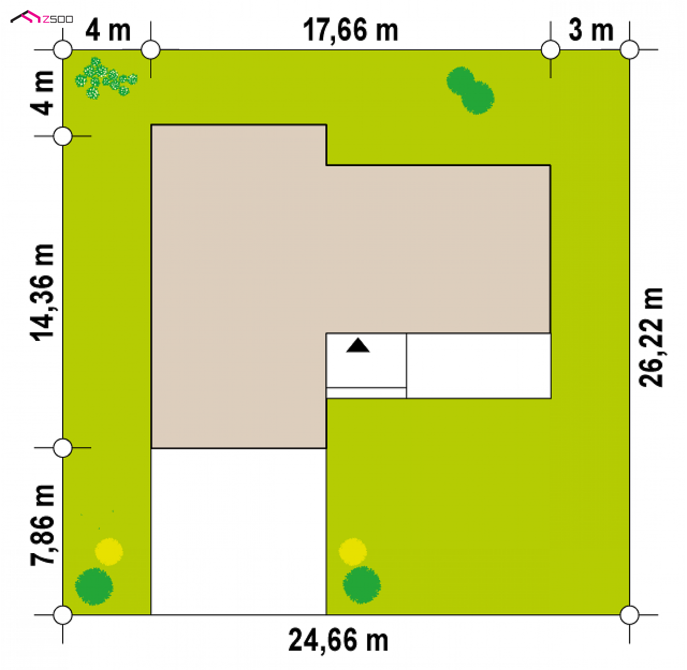 Home project - Nowoczesny dom z salonem usytuowanym na frontową elewacje i garażem podziemnym