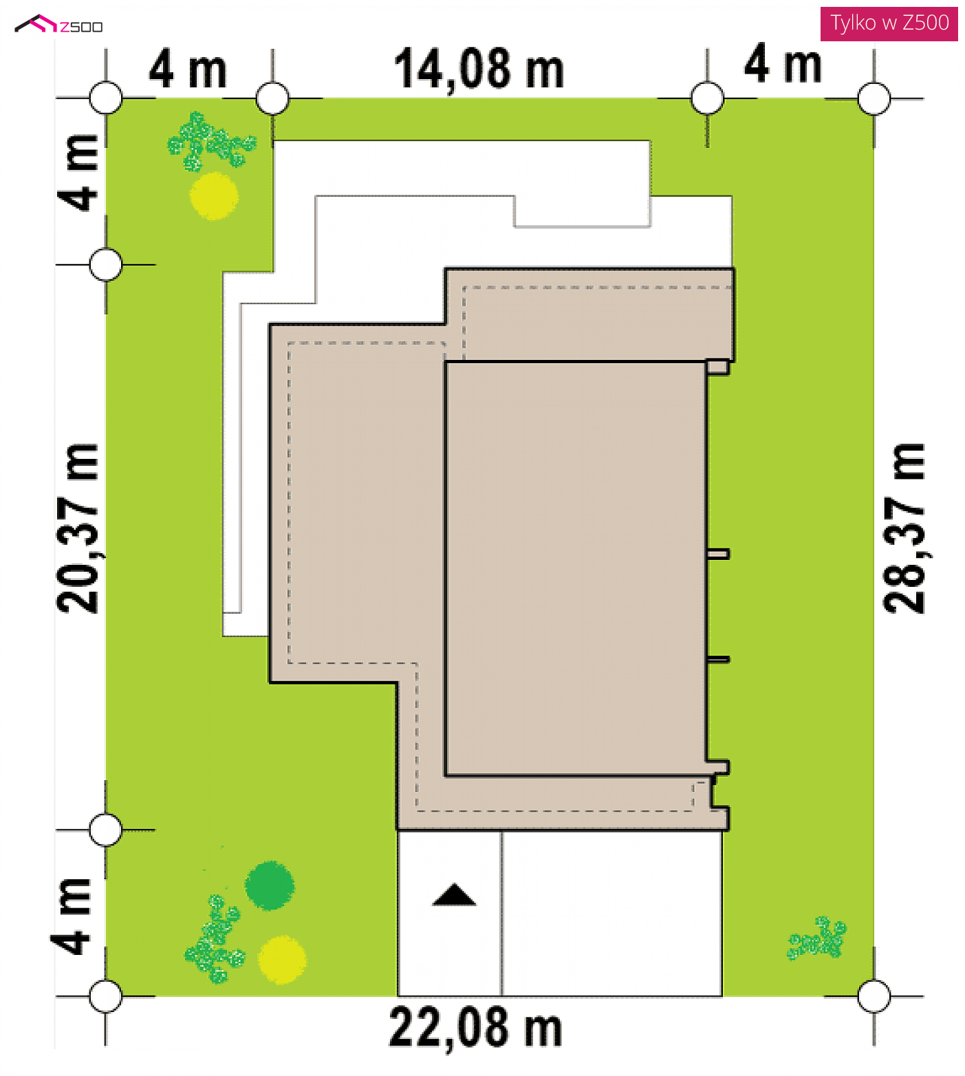 Home project - Nowoczesny bliźniak dwurodzinny z płaskim dachem oraz garażem dwustanowiskowym.