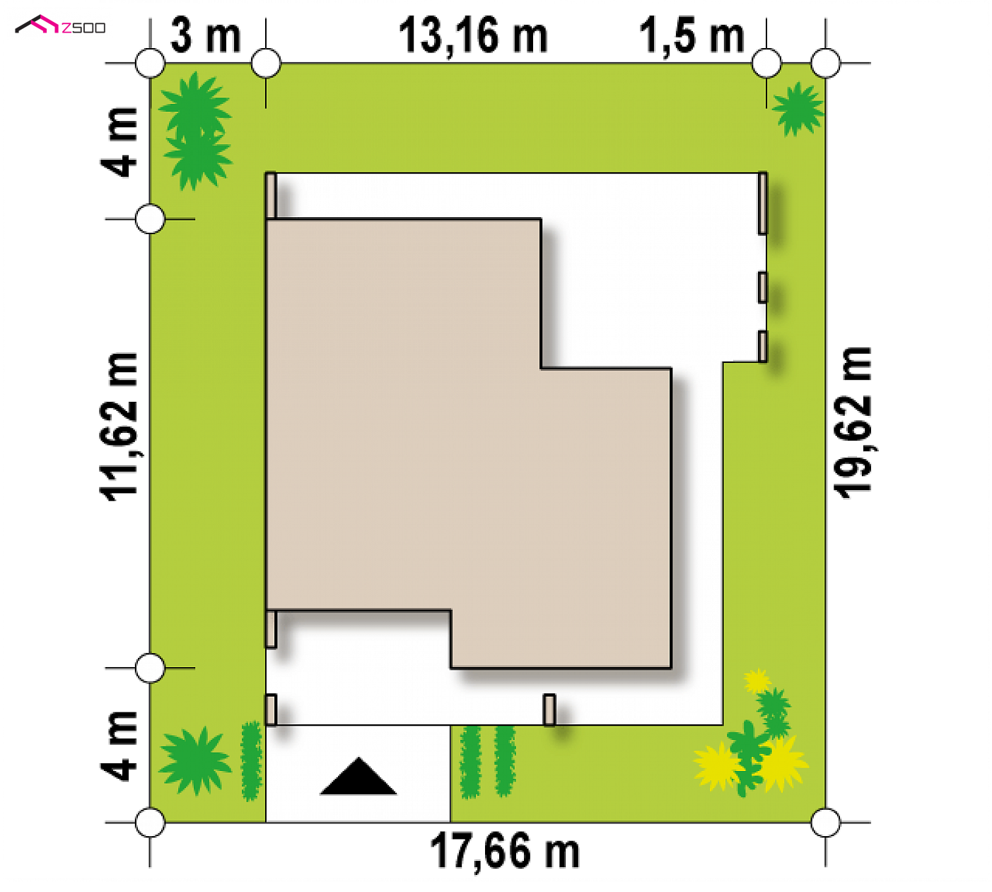 Home project - Nowoczesny parterowy dom o powierzchni użytkowej. 80+m2