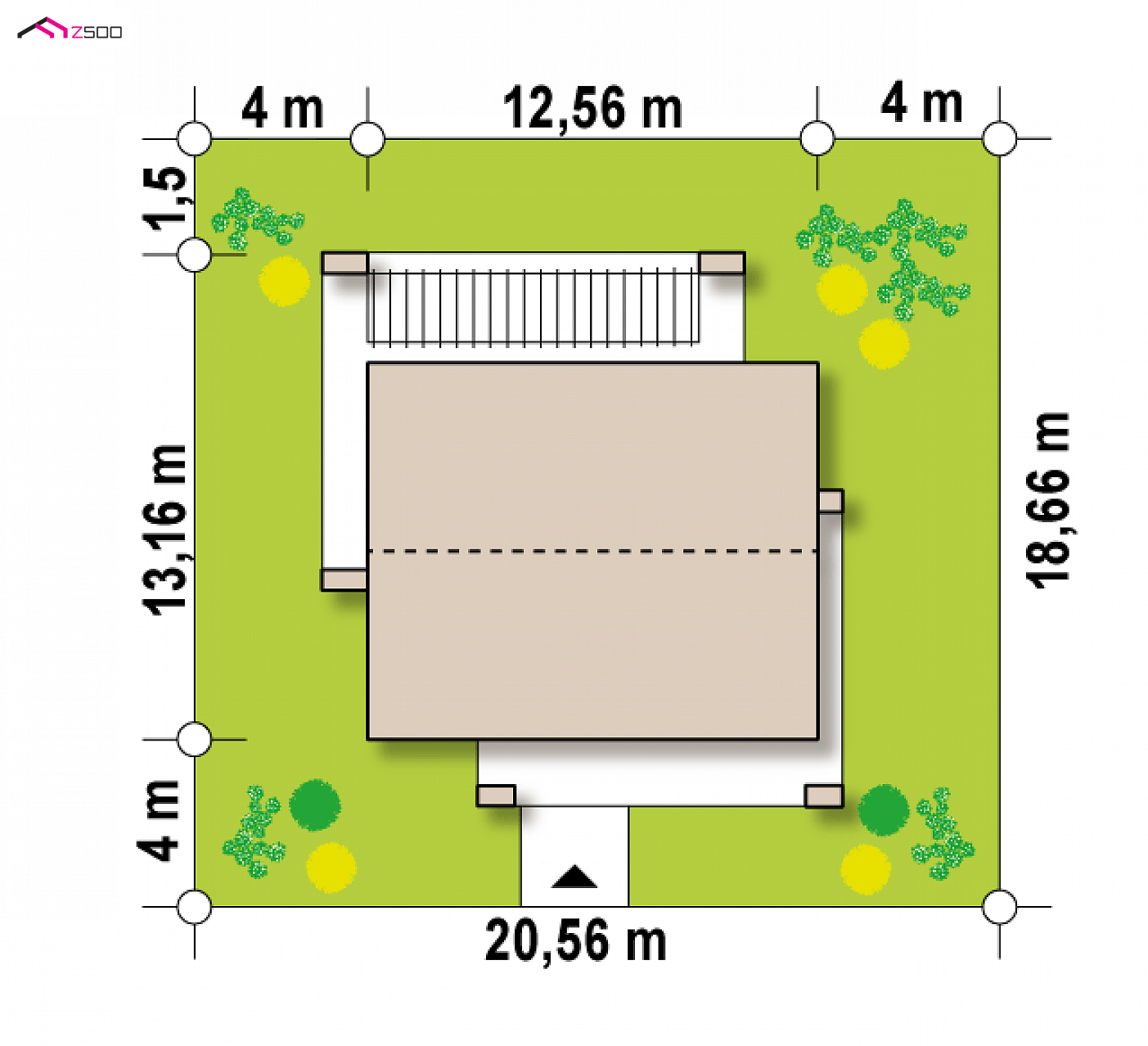 Home project - Parterowy dom z dachem 2spadowym oraz 3 sypialniami na 100m2.