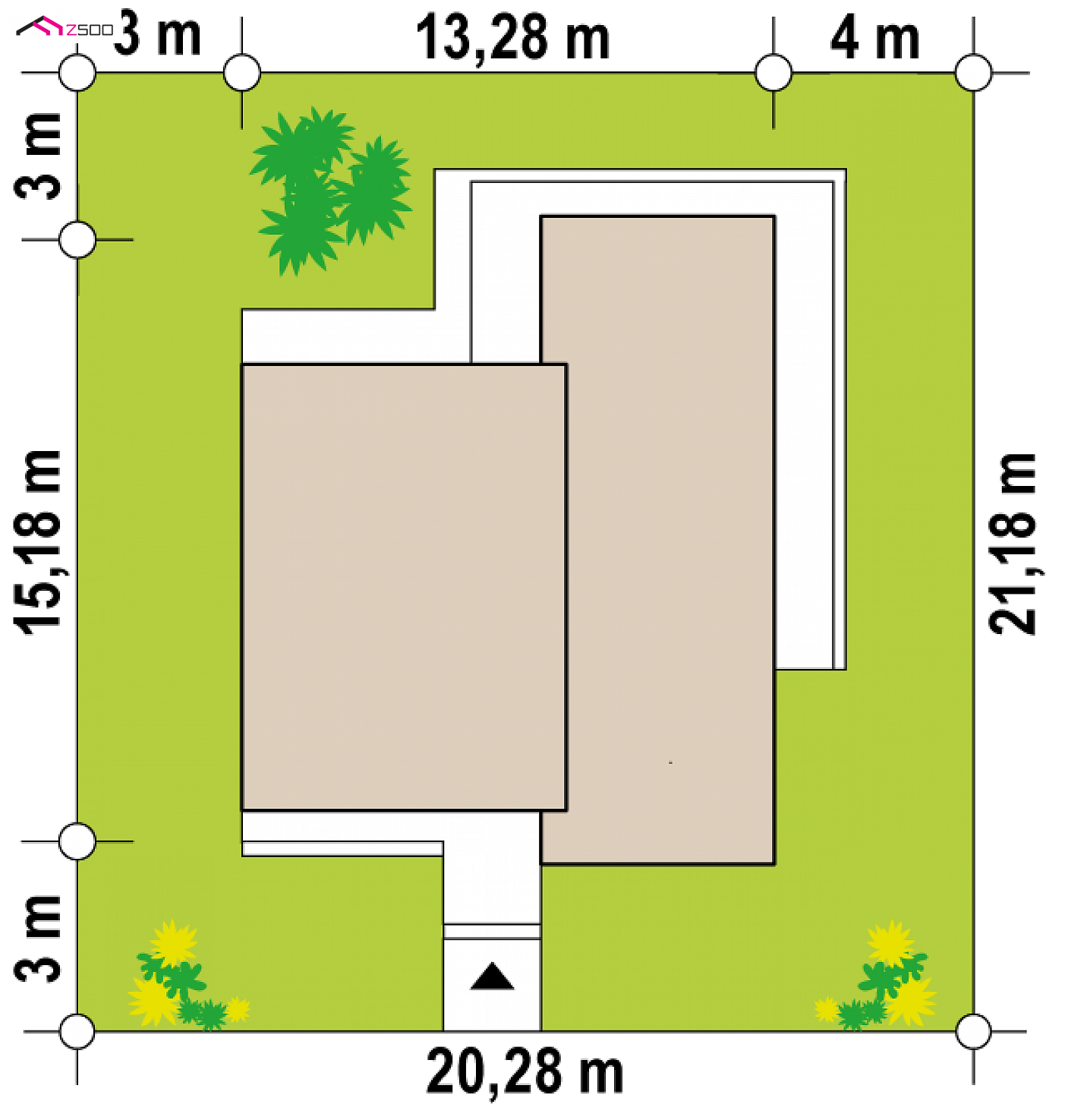 Home project - A modern house with a spacious living room and large glazing
