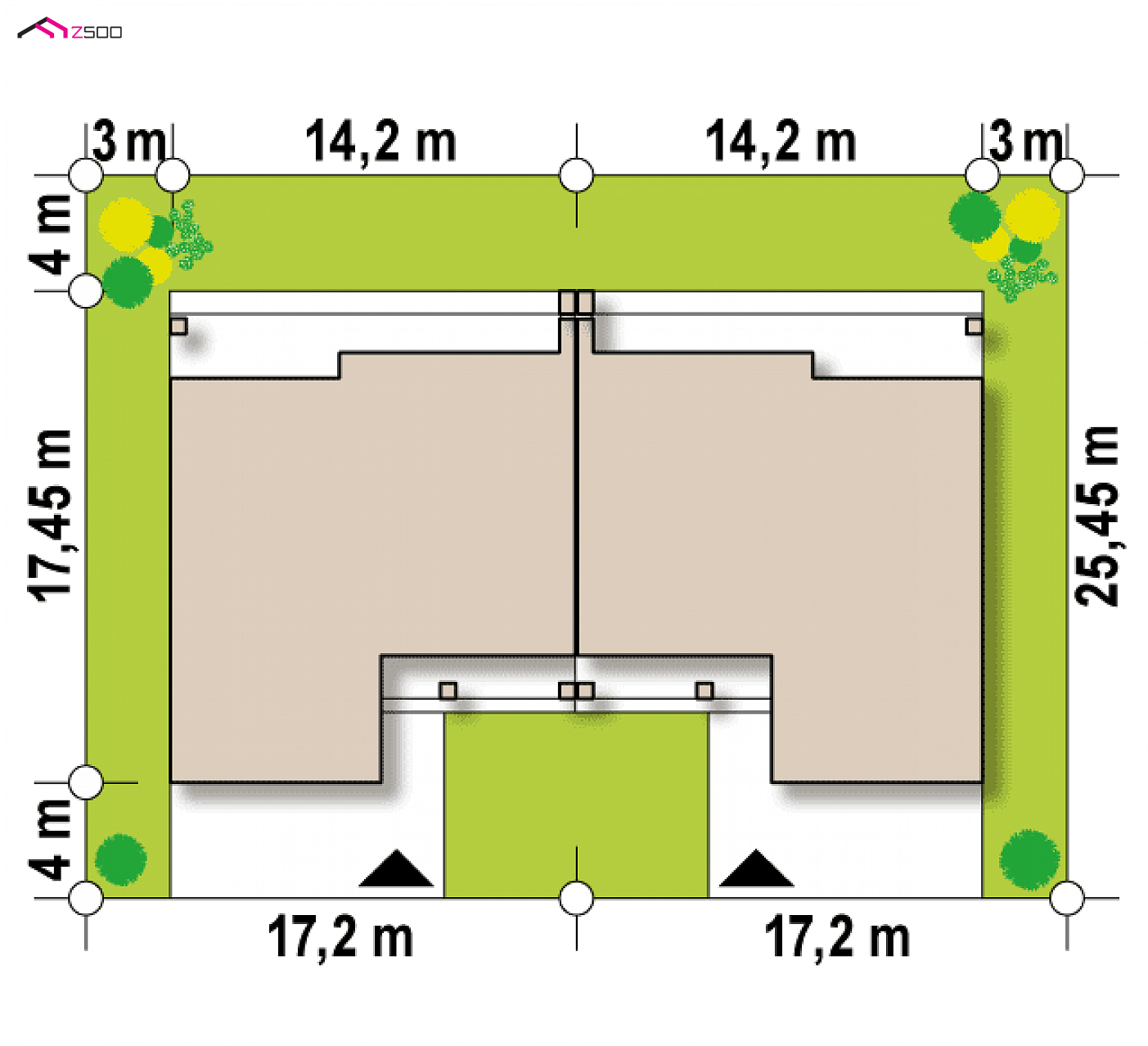 Home project - Nowoczesna zabudowa bliźniacza z dwoma osobnymi mieszkaniami oraz garażem
