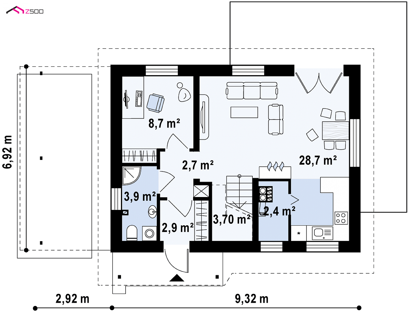 Home project - Tani w realizacji, ekonomiczny w utrzymaniu, wygodny dom z gabinetem na parterze