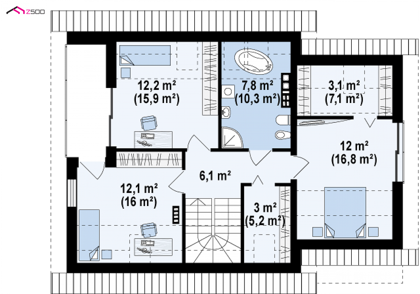 Home project - Wygodny dom z poddaszem użytkowym, dużą kuchnią oraz kotłownią na paliwo stałe.