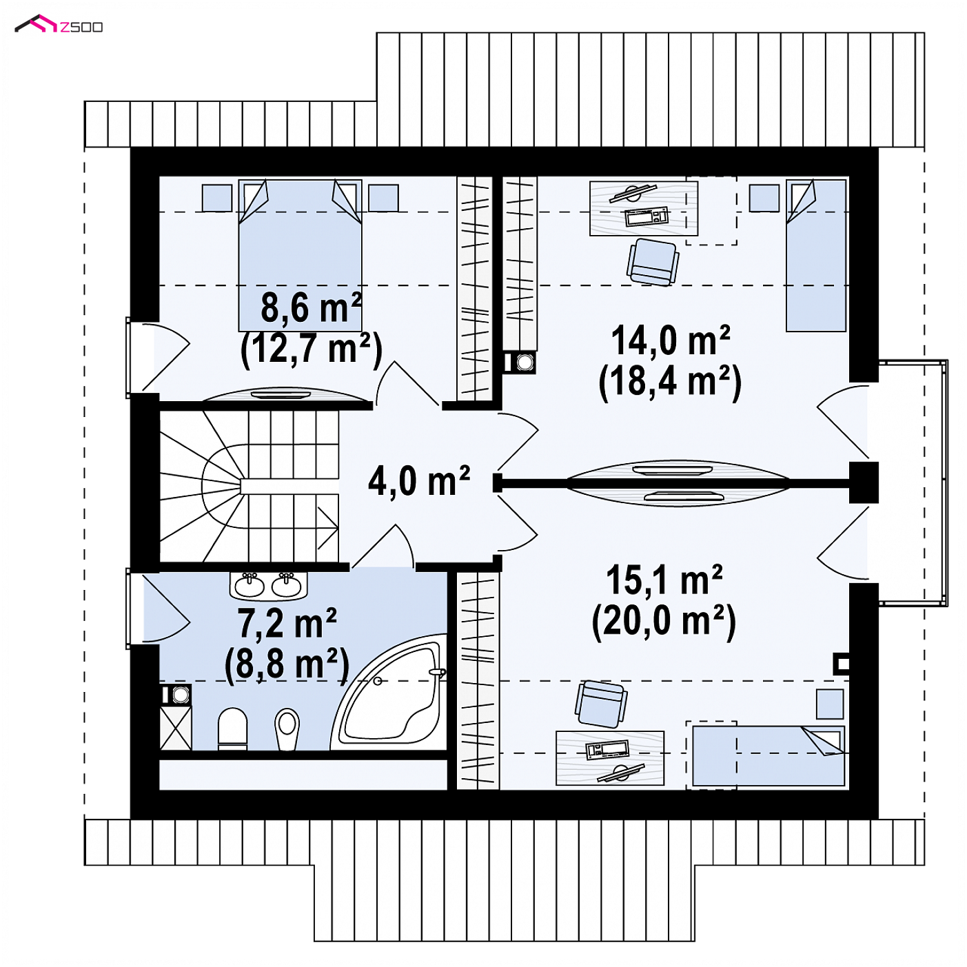 Home project - Funkcjonalny dom z wykuszem, także na małą działkę.