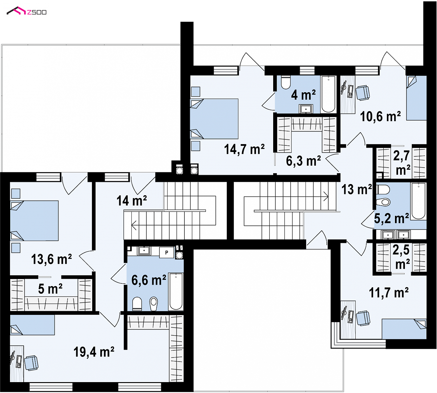 Home project - Nowoczesny bliźniak 4-lokalowy z osobnymi wejściami