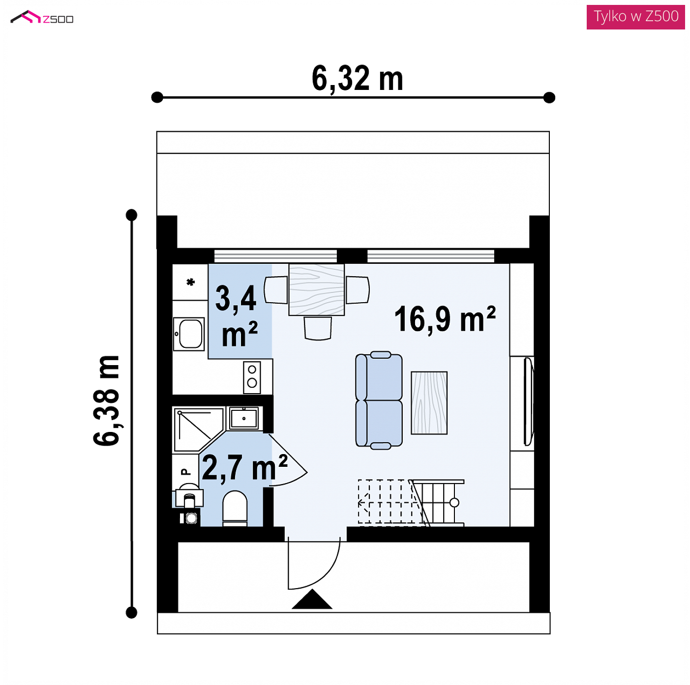 Home project - Domek w technologii drewnianej na małą działkę