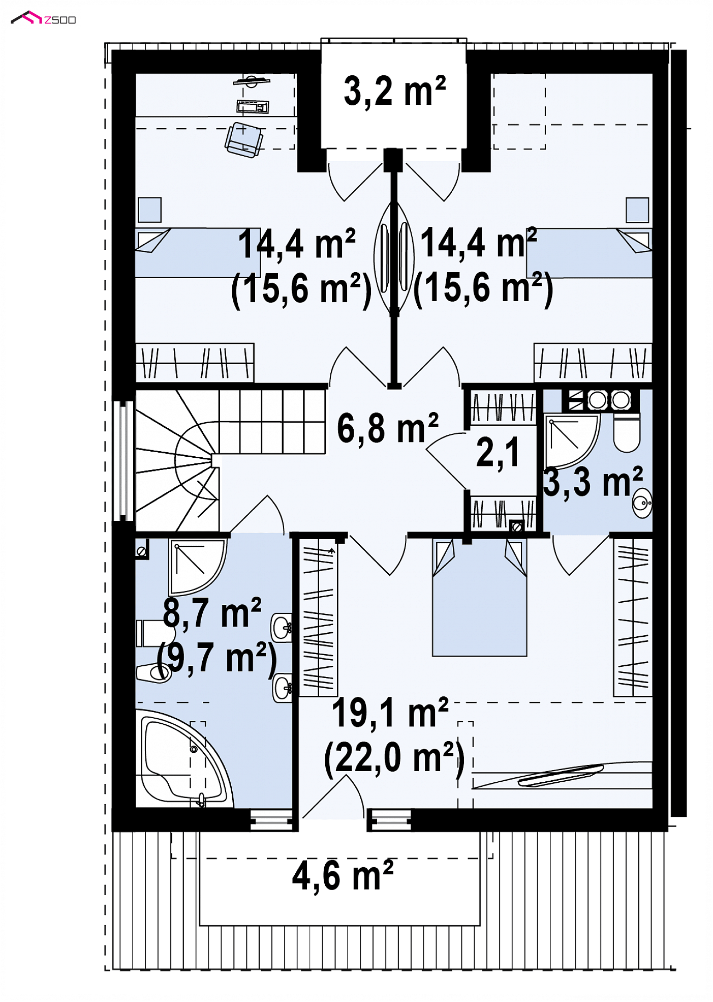 Home project - Projekt do zabudowy bliźniaczej lub szeregowej z garażem. Funkcjonalny i tani w budowie.
