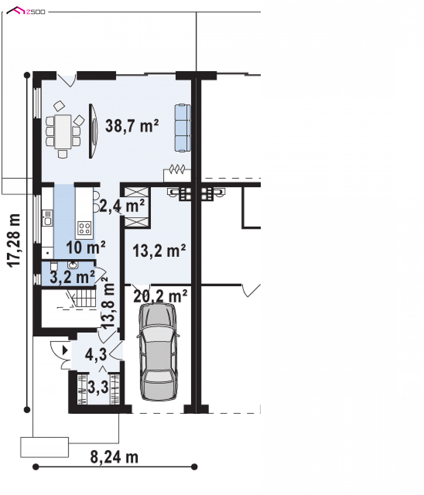 Home project - Projekt zabudowy bliźniaczej z garażem. Współczesny wygląd i rozsądne koszty budowy