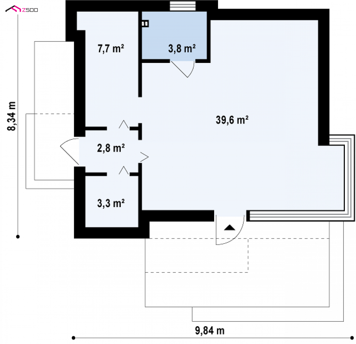Home project - Nowoczesny i funkcjonalny pawilon usługowy do dowolnej aranżacji.