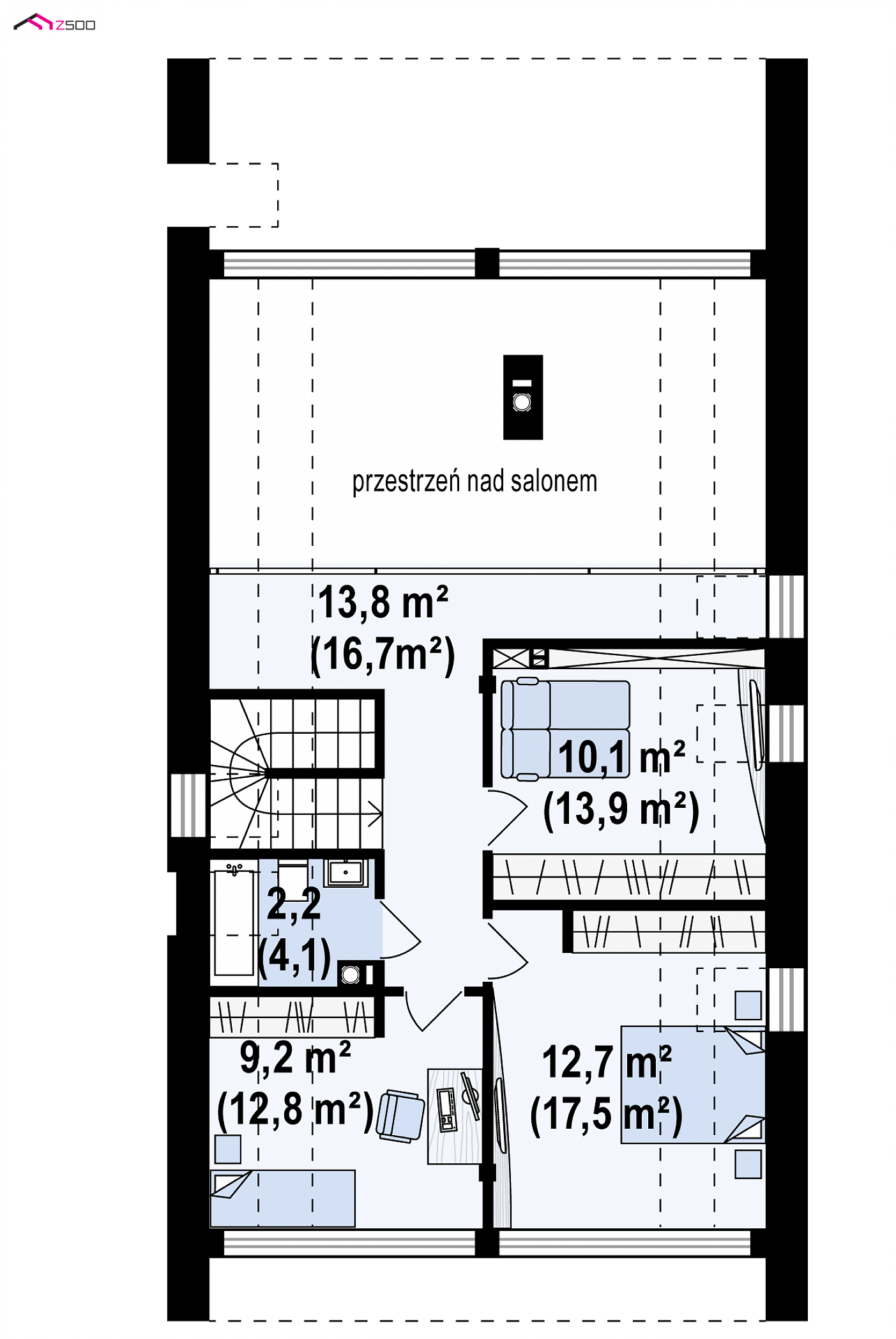 Home project - Nowoczesny dom typu stodoła z dachem 2-spadowym, garażem i dużymi przeszkleniami