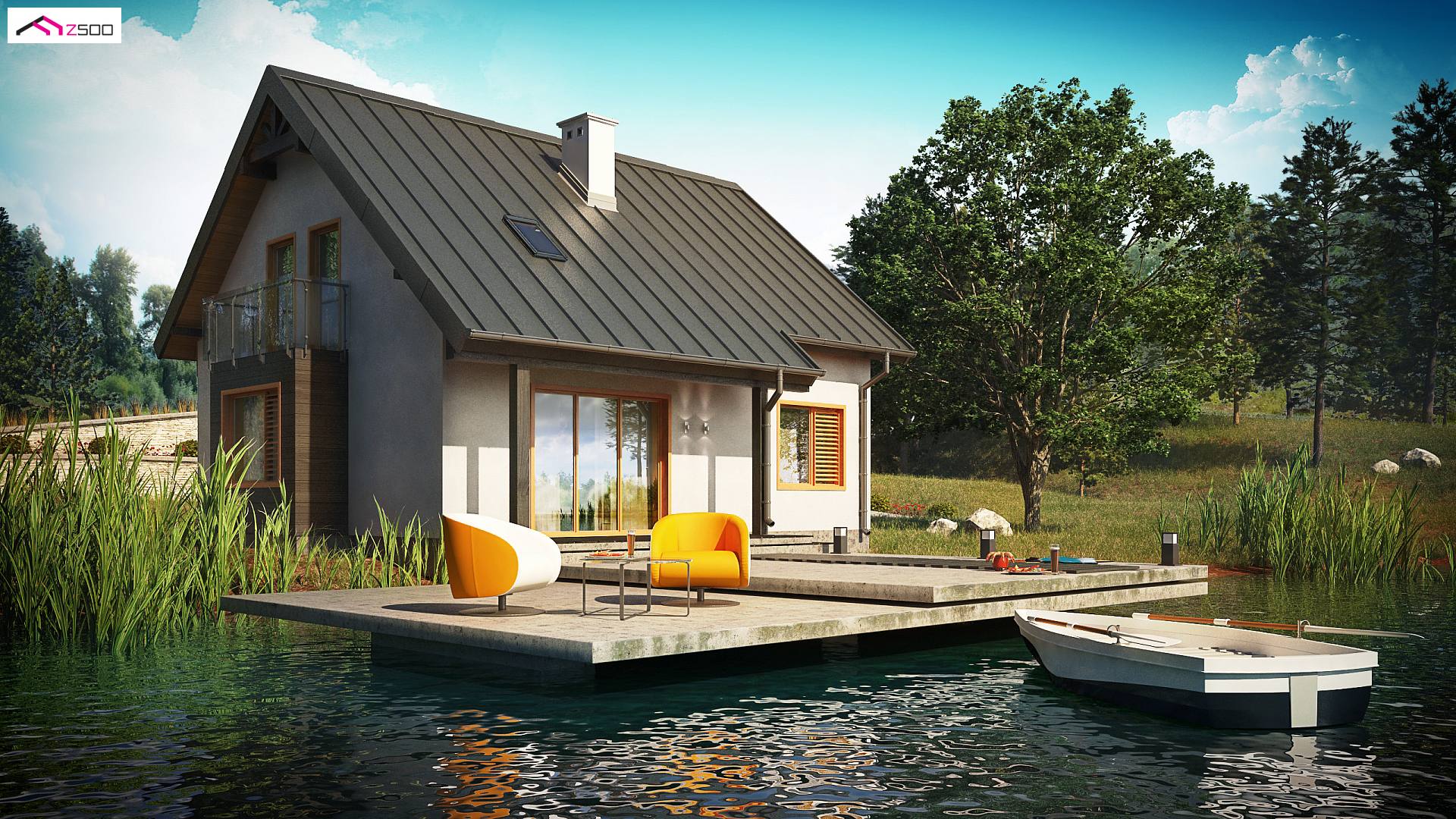 Home project - Funkcjonalny dom z wykuszem, także na małą działkę.