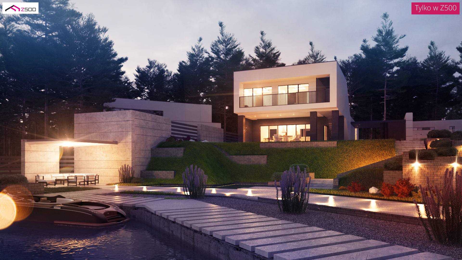 Home project - A modern 2-family house with glazing