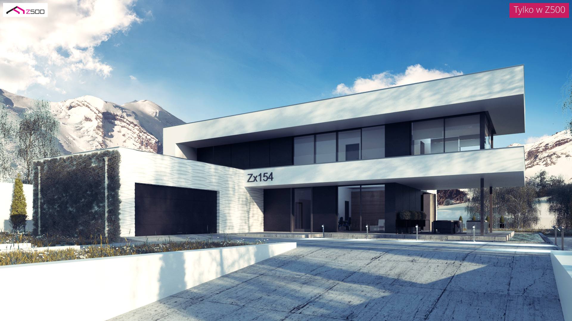 Home project - A modern house with an area of over 2000 sqft with vertical gardens