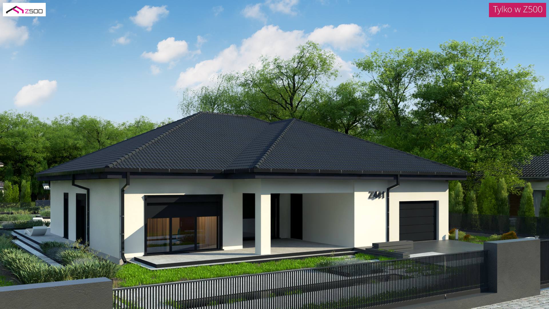 Home project - Dom parterowy z przestronnym salonem i otwartą kuchnią