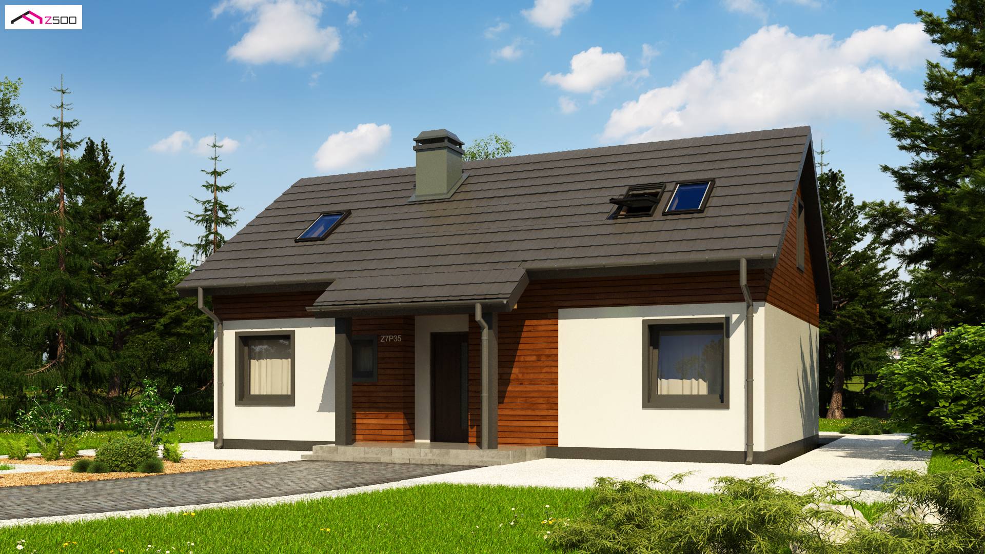 Home project - Nieduży, funkcjonalny, ekonomiczny dom z poddaszem użytkowym.